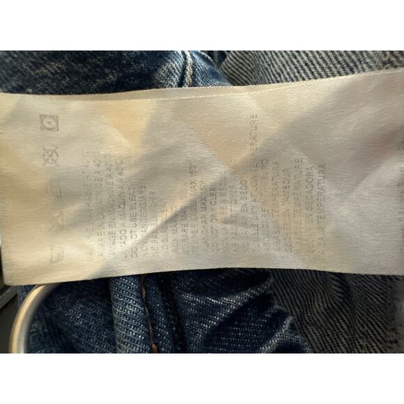 Coperni Cargo Skirt Medium Wash Denim Button Flap Pockets Mini A-Line Blue 4 - Picture 10 of 13